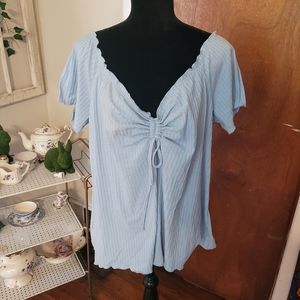 🍒5for$10 Rue21+ blue top. Sz 4X